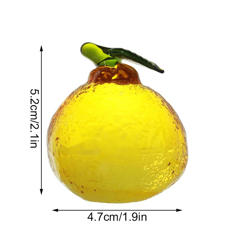 1шт хрустальная скульптура из фруктов, украшение для дома и кухни, ручная работа, стеклянная статуэтка из клубники, лимона, банана, груши