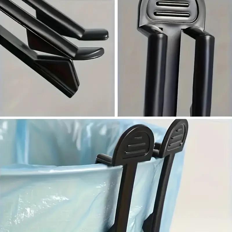 1/2Pcs Practical Plastic Garbage Bag Clip Fixed Waste Bin Bag Holder Rubbish Clip Trash Can Clamp Kitchen Bathroom Gadgets