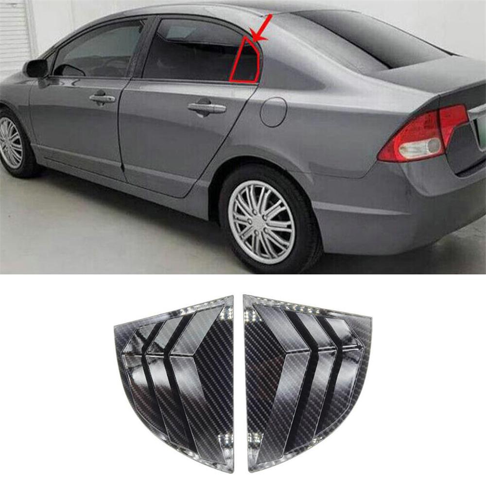 For HONDA Civic 2006-2011 Carbon Fiber Look Side Vent Window Scoop Louver Cover