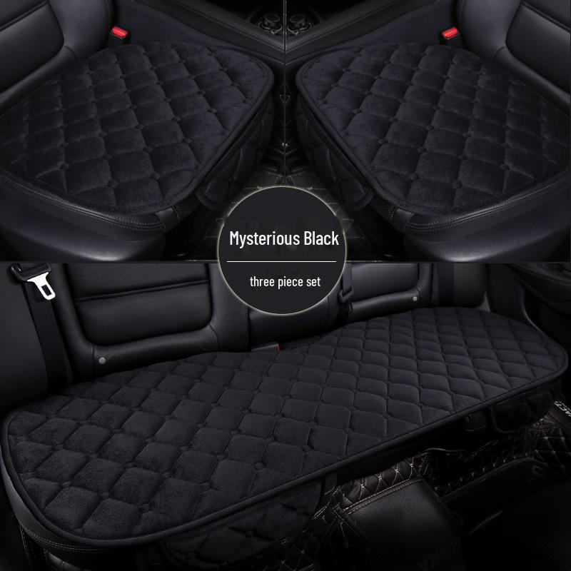 Комплект зимних плюшевых нескользящих подушек для автомобильных сидений - 3 шт., универсальная посадка
