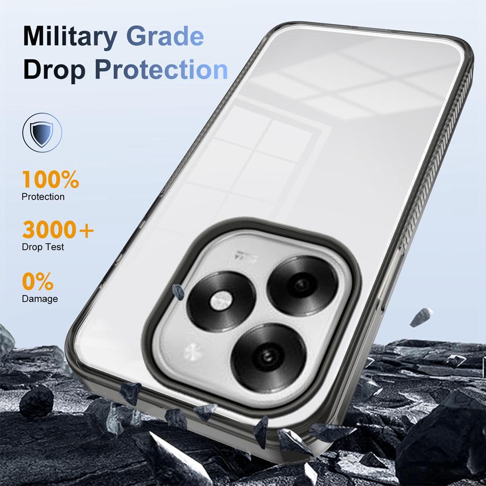 KEYSION Прозрачный чехол для телефона для Itel S23+ S23 Мягкий ТПУ+ПК Противоскользящий HD Прозрачный Ударопрочный Задняя крышка для телефона для Itel A70