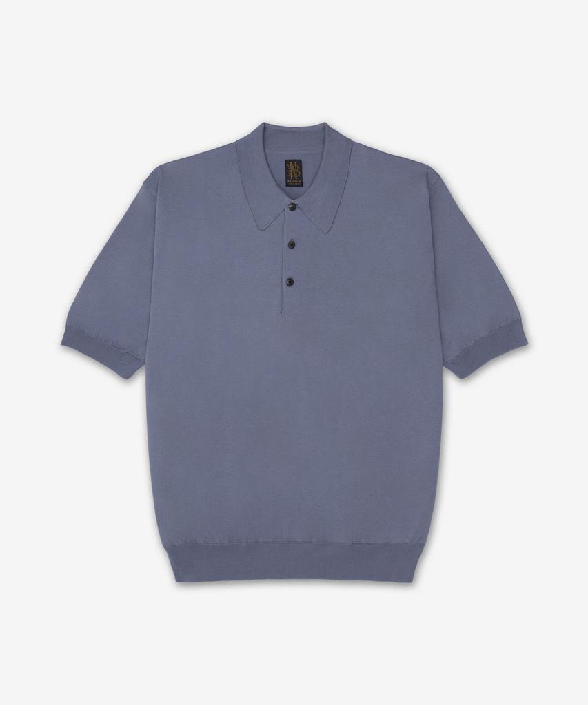 Batoneo Caribbean Sea Island Short Sleeve Polo Shirt - Grey Blue / Bn26Sm064Grayblue