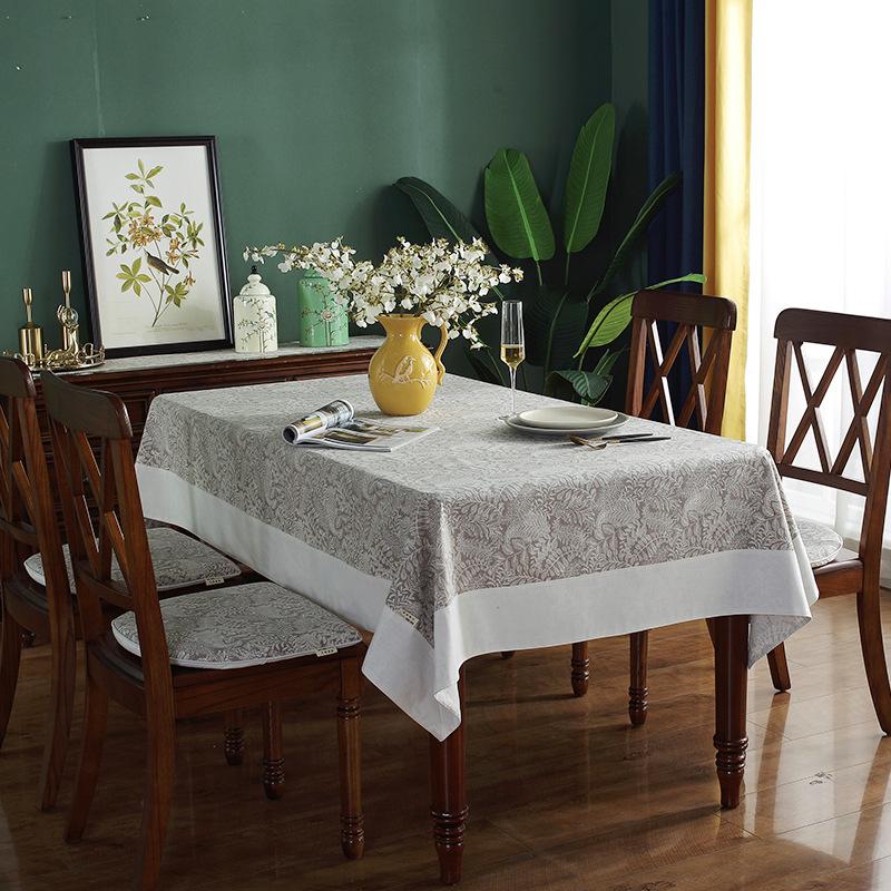American Retro Pastoral Tablecloth Pad Restaurant Tablecloth Rectangular Household Tea Table Table Table Cloth