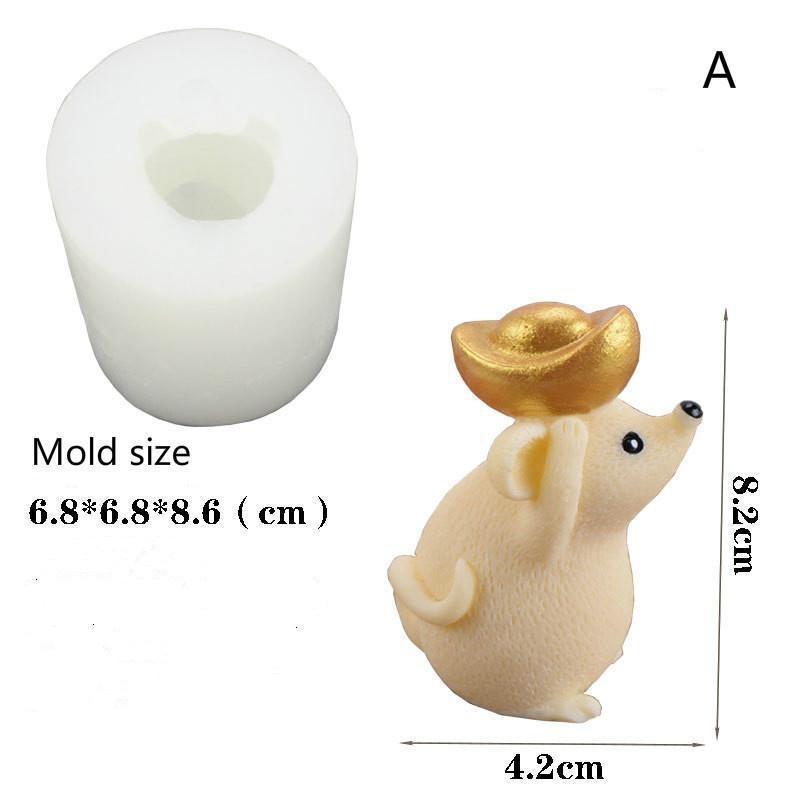 3D силиконовая форма для мыши, форма для помадки, торта, шоколада для изготовления свечей, сделай сам, полимерные формы ручной работы для гипса, восковая форма