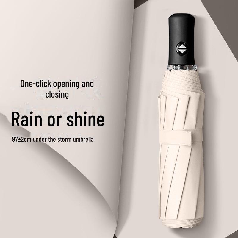 Automatic Dual-Use Folding Umbrella: Premium Sunshade & Rain Protection with Custom Logo
