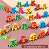 Magnetic Wooden Train with Letters & Numbers - Educational Toy for Ages 1-3