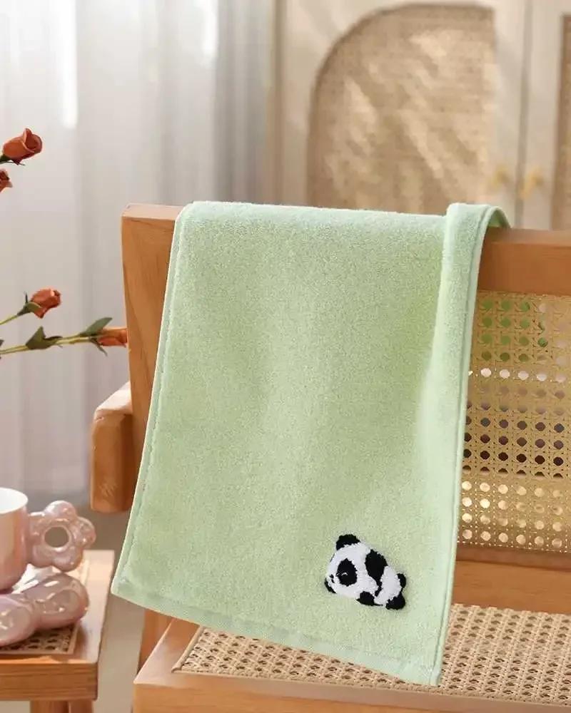 Cartoon Panda Baby Towel Cotton Face Hand Towel for Children Adult Soft Absorbent Kids Shower Washcloth Bath Towel 50x25cm
