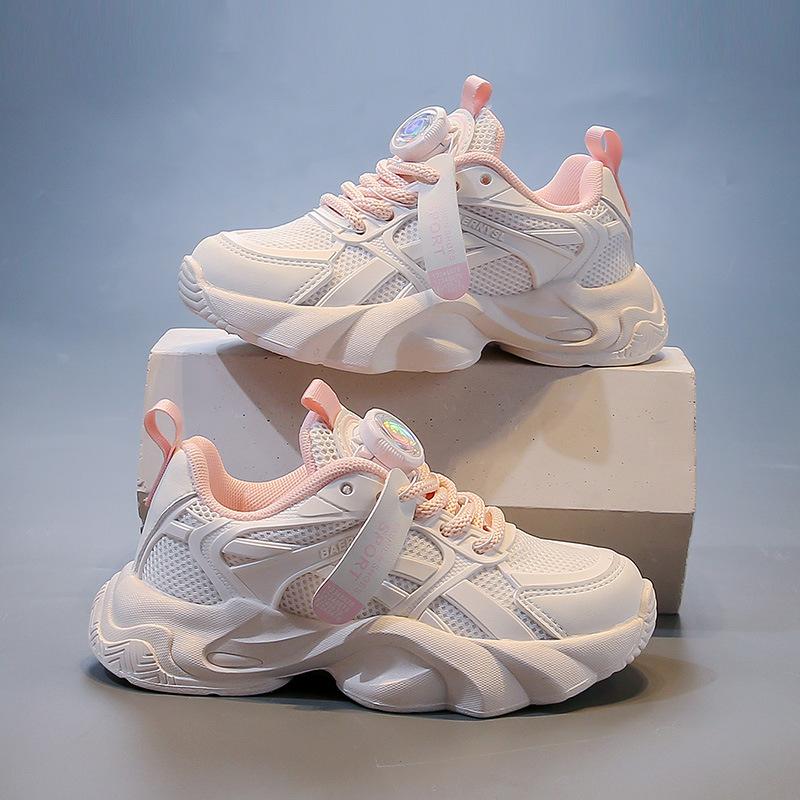 Детские кроссовки папины кроссовки дышащие сетчатые кроссовки папины кроссовки 2025 весна и осень новые детские кроссовки нескользящие кроссовки маленькие белые кроссовки