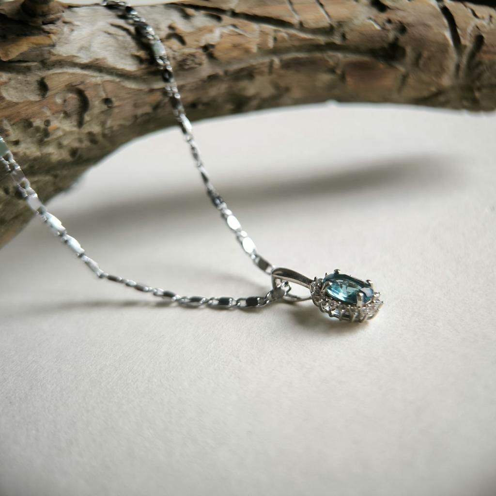 Серебряная подвеска с топазом Лондон Блю 0.746ct (2188544)