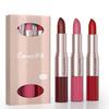 Long-Lasting 3-Color Lipstick & Lip Gloss Set - Double Headed Design for Natural, Lustrous Texture - Perfect Holiday Gifts for Women