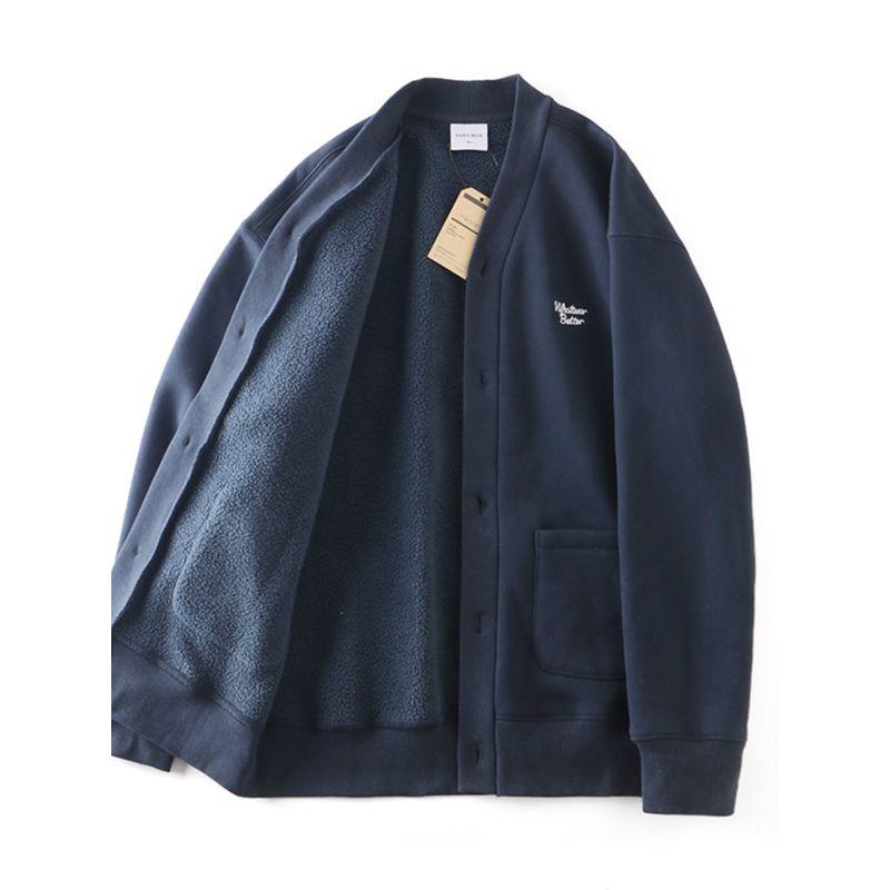 Американский винтаж Зимняя верхняя одежда из берберского флиса Мужской халат с флисовой подкладкой Утолщенный Вязаный кардиган Товары для скота из внешней торговли Повседневная куртка