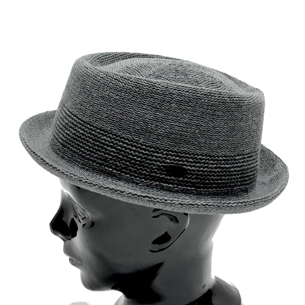 Рубен Коллекция Черный Вязаная Термо Шляпа Порк-пай Хлопок Полиэстер Все Сезоны Серый Свободный Размер