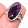 Natural Amethyst Gemstone Handmade 925 Solid Sterling Silver Gift Ring S.6 R9r50