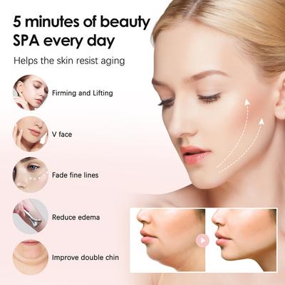 Прибор для лифтинга лица Beauty 4D Вибрационный роликовый массажер Улучшает темные круги EMS Микроток Укрепление кожи Удаление двойного подбородка