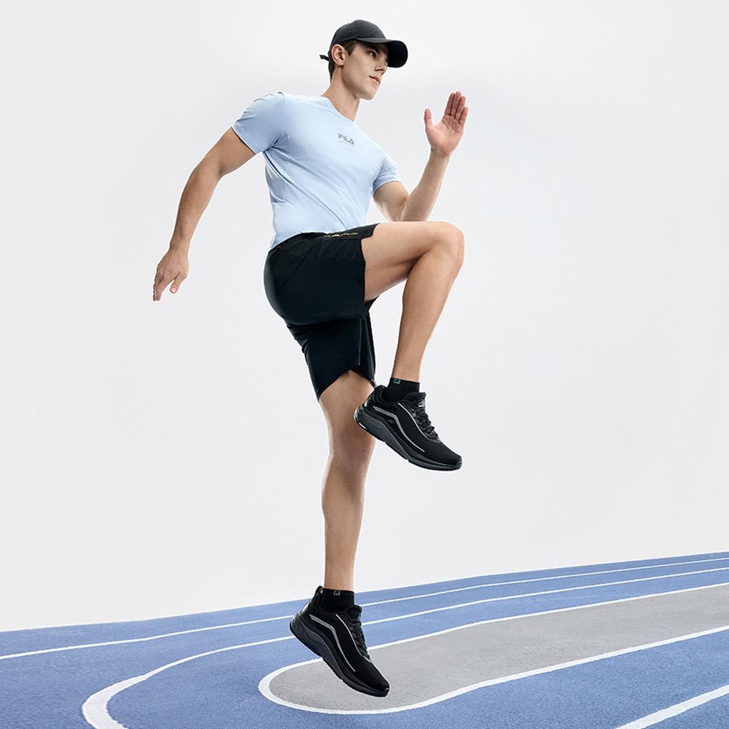 Fila SPD PANTHER 2 Удобная и дышащая ткань Дышащие Низкие Беговые кроссовки Мужские Черный A12M421103FBK