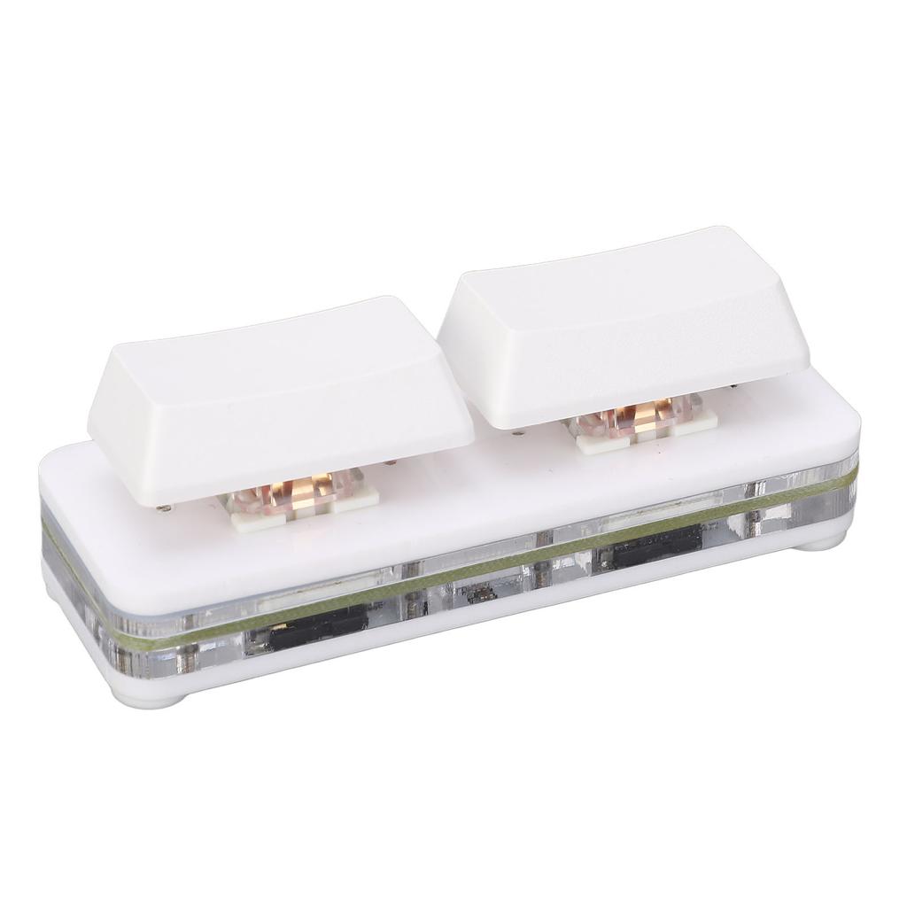 Programmable PC Keyboard 2 Key RGB USB Wired Hot Swappable Programmable OSU Mechanical Keypad for Gaming White