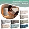 Headboard Pillow Gray Blue Bed Rest Reading Pillow Long Backrest Cushion, Suitable For Sitting On The Bed Backrest Positioning Support Cushion