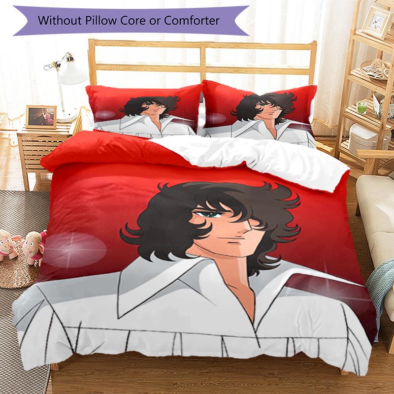 3pcs The Rose of Versailles Bedding Set Duvet Cover Closure Includes 1 Duvet Cover & 2 Pillowcases, Soft and Comfortable for All Seasons.