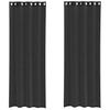 VidaXL Rideaux en voile avec œillets 2 pcs noir 140x300 cm, rideau en filet, rideau transparent, voile de fenêtre, 4102064