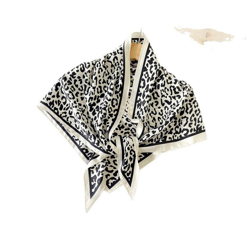 Niche Irregular Scarf Shawl Spring and Summer Twill Triangle Scarf Versatile Scarf Professional Leopard Scarf Decoration