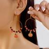 Skull Pumpkin Hoop Earrings Beads Ghost Dangle Earrings Jewelry Halloween Earrings  Halloween
