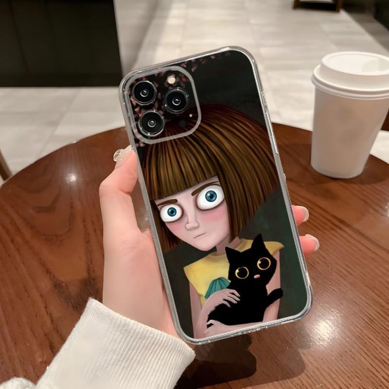 Чехол для телефона Fran Bow для iPhone 15 14 Pro 13 Mini 11 12 Max Xr X Xs 7 8 Plus 6 Прозрачный силиконовый чехол