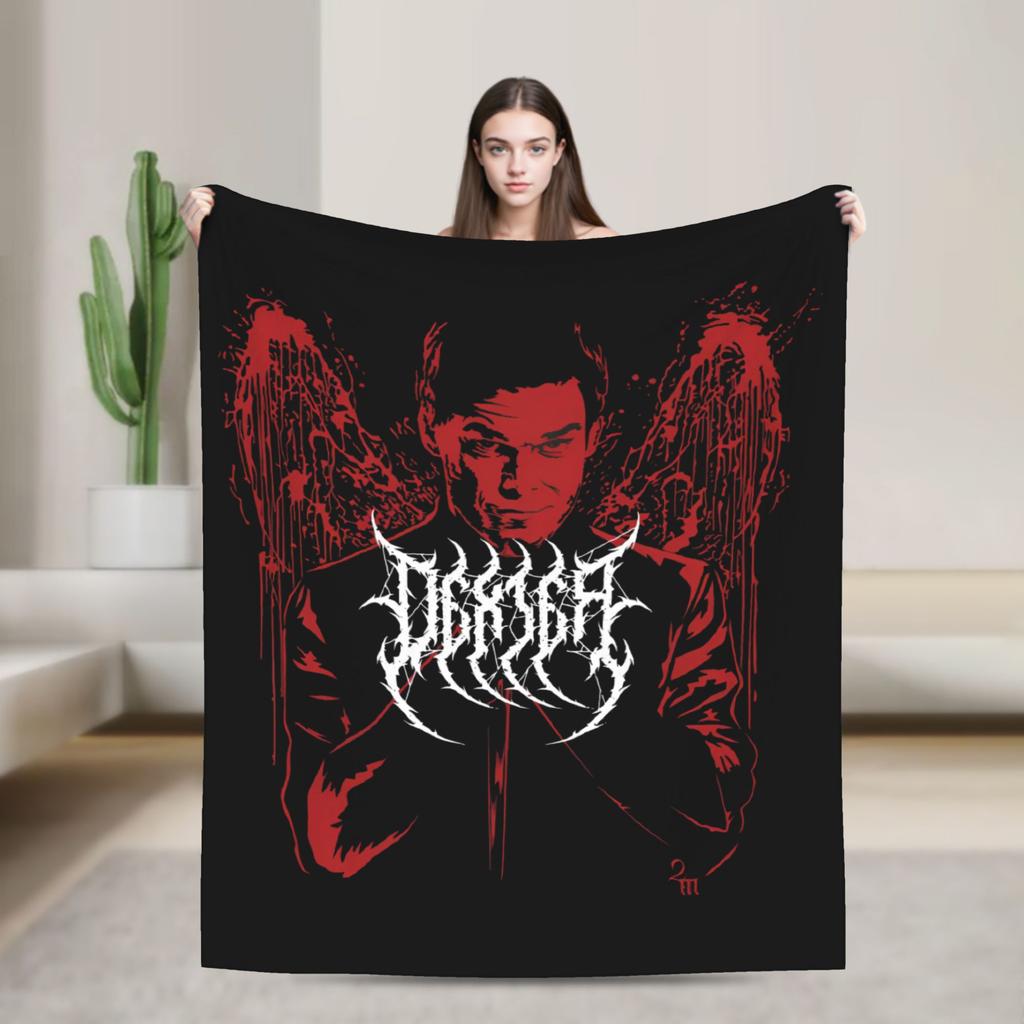 Dexter TV Show Movie Poster  Blanket Flannel Spring Autumn Morgan  Lightweight Thin Throw Blankets for Sofa Car Bedding Throws