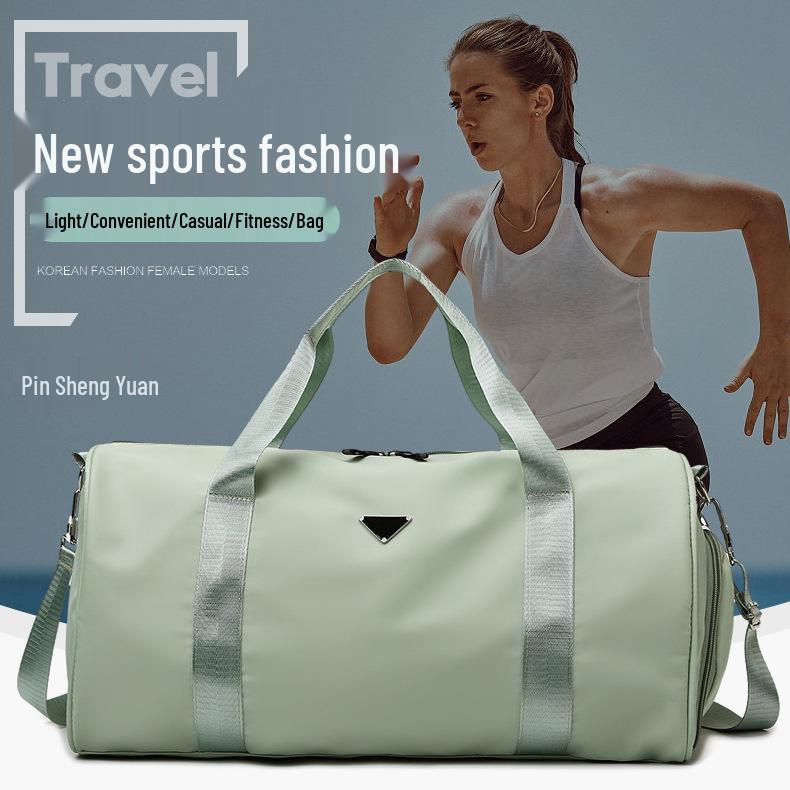Large Capacity Nylon Travel Bag with Wet/Dry Separation for Sports & Yoga
