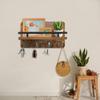 Wooden Key Holder and Mail Organizer for Entrance Decorative Wall Mounted Key Hangers Shelf Hanging Keys Sunglasses Dog Leash