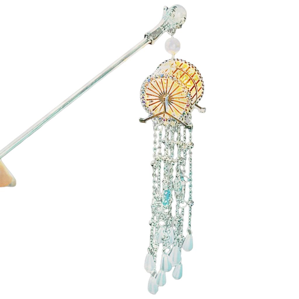 Светящаяся заколка для волос для женщин Креативная заколка-кисточка в виде ветряной мельницы Ювелирные изделия Аксессуары для волос в неокитайском стиле Заколки для волос к платью ханьфу