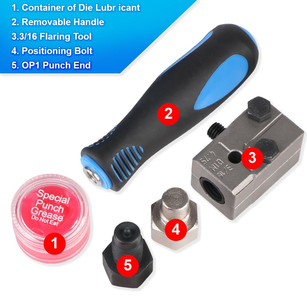 Автомобили Мотоциклы Грузовики Инструменты для ремонта Инструмент для обслуживания автомобиля Набор для развальцовки тормозных трубок Адаптер для двойной развальцовки 3/16 дюйма Универсальный инструмент для развальцовки тормозных трубок