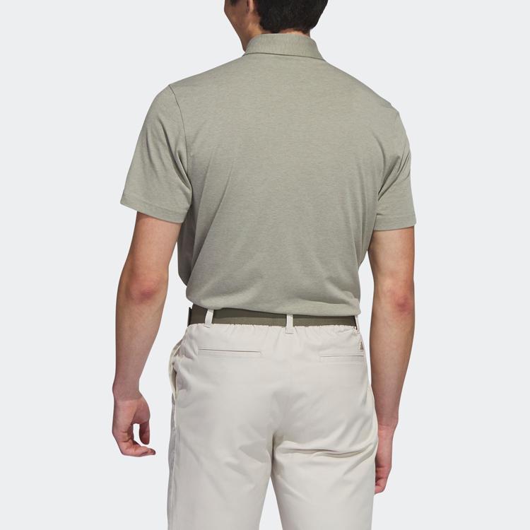 Adidas Go-To Polo Solid Logo Collar Sports Short Sleeve Polo Shirt Men Polo Shirts Pebble-Grey HS1110