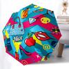 1pc Fashion Pattern Automatic Open, Sturdy Iron Frame, Compact Folding Design, All-Season Portable Umbrella for Women & Men yy250801100