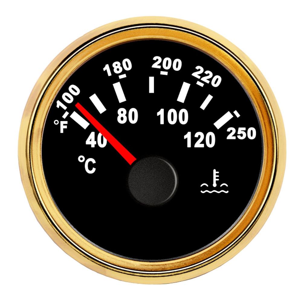 2"52mm Water Temp Gauge 40-120℃ 100-250 ℉ Water Temperature Meter Water Temp Indicator For Car Truck Boat Auto Accessories