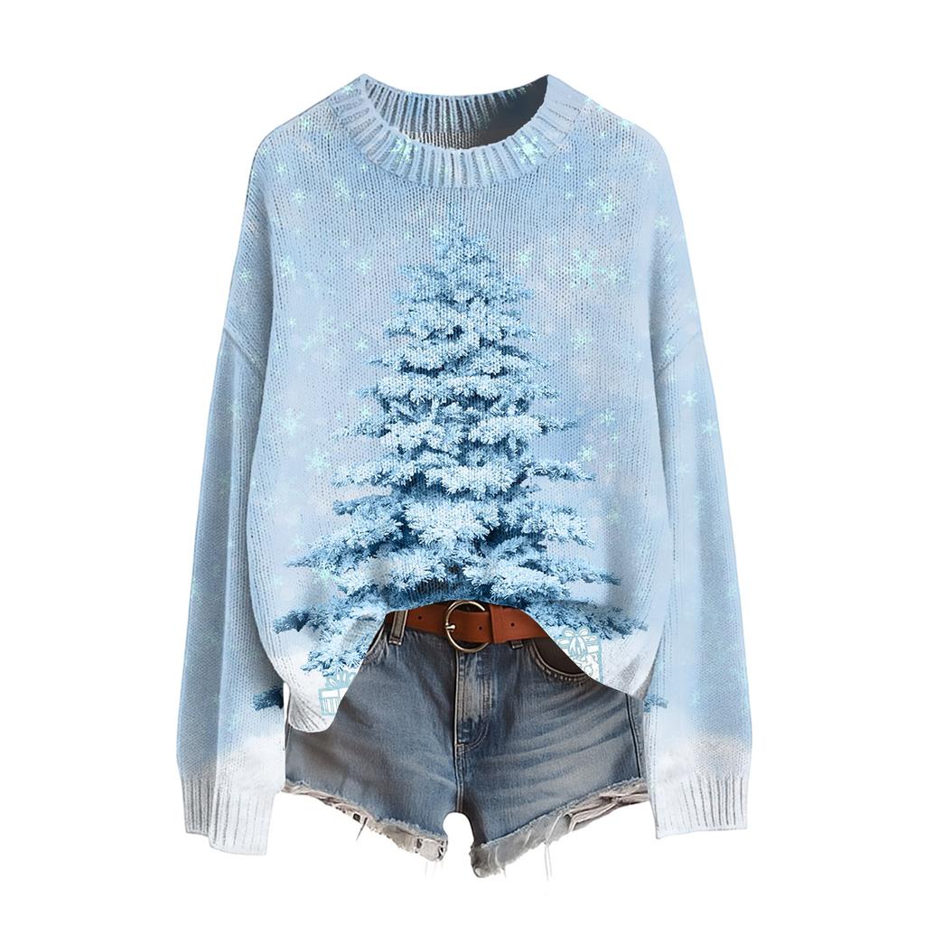 Women's Funny Women's Christmas Sweater R-Neck Christmas Jumper Christmas Outfit Ugly Sweatshirt Christmas Costume