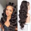 Synthetic Long Wavy Ponytail Hair Synthetic Drawstring Ponytail Clip In Hairpiece Black Wave Ponytail for Women