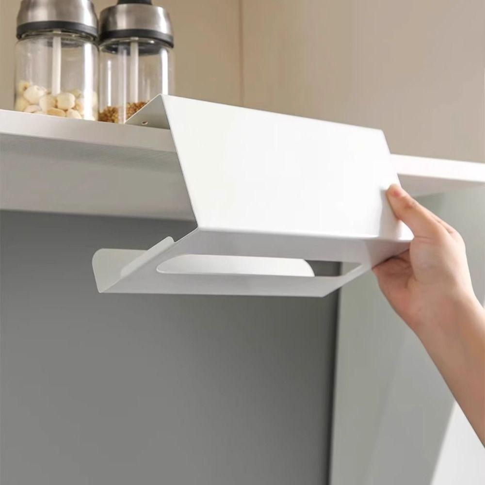 Punch-Free Wall-Mounted Tissue Rack Moisture-proof Napkin Storage Holder Under Cabinet