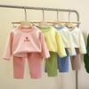 Autumn Winter Kids Long Sleeve O Neck T Shirt Pants Set Casual Baggy 2pcs Suit Cotton Cartoon Printes Outfit