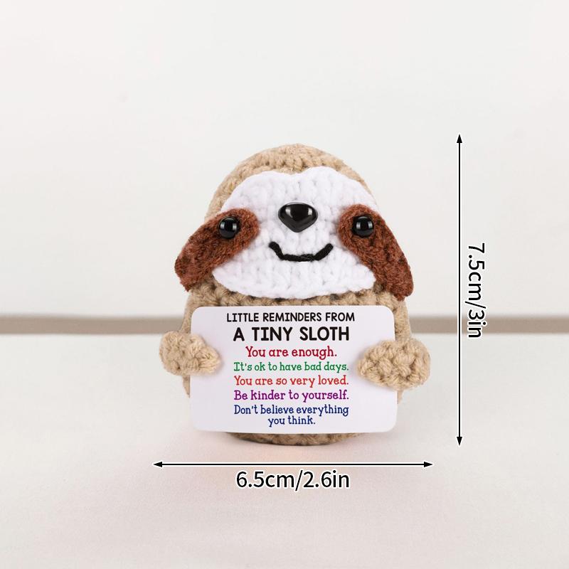 Positive Potato Desk Accessories Crochet Ornament Kawaii Woven Figurine Desktop Offices Accessories Gift for Children Room Decor