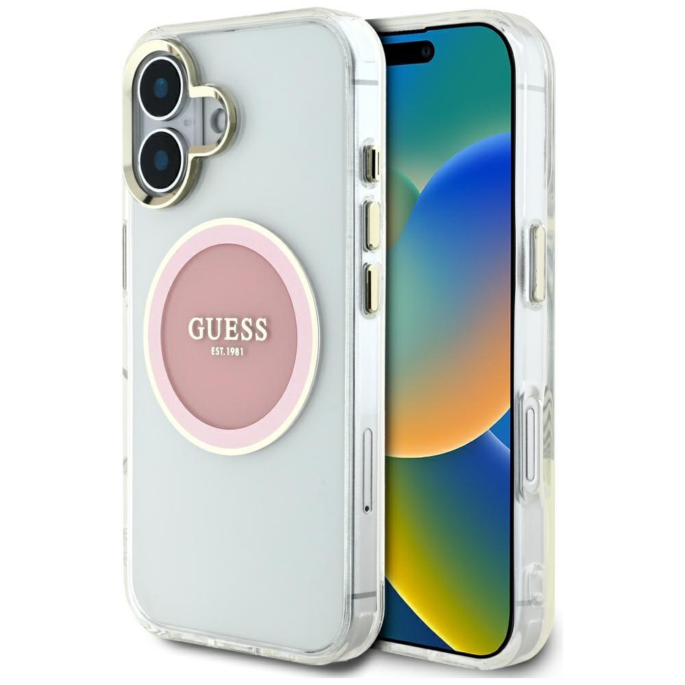 Etui do iPhone 16 Guess MagSafe Różowe