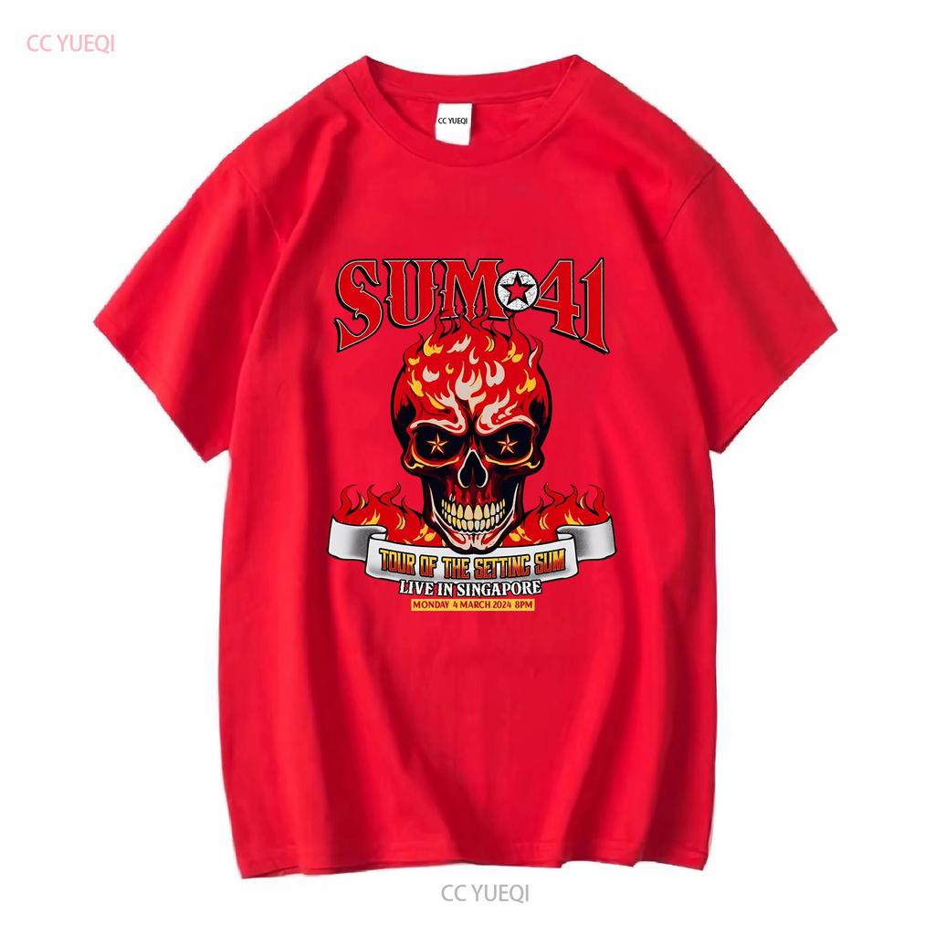 Sum 41 Tour 2024 Live In Singapore S To 5xl T Shirt Ss967 Long Or Short Sleeves Vintage Washed Stylish Designer Clothes Soft