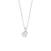 Women's Necklace - Lotus - Silver - Zirconium Oxide - Heart - Elegant and Discreet