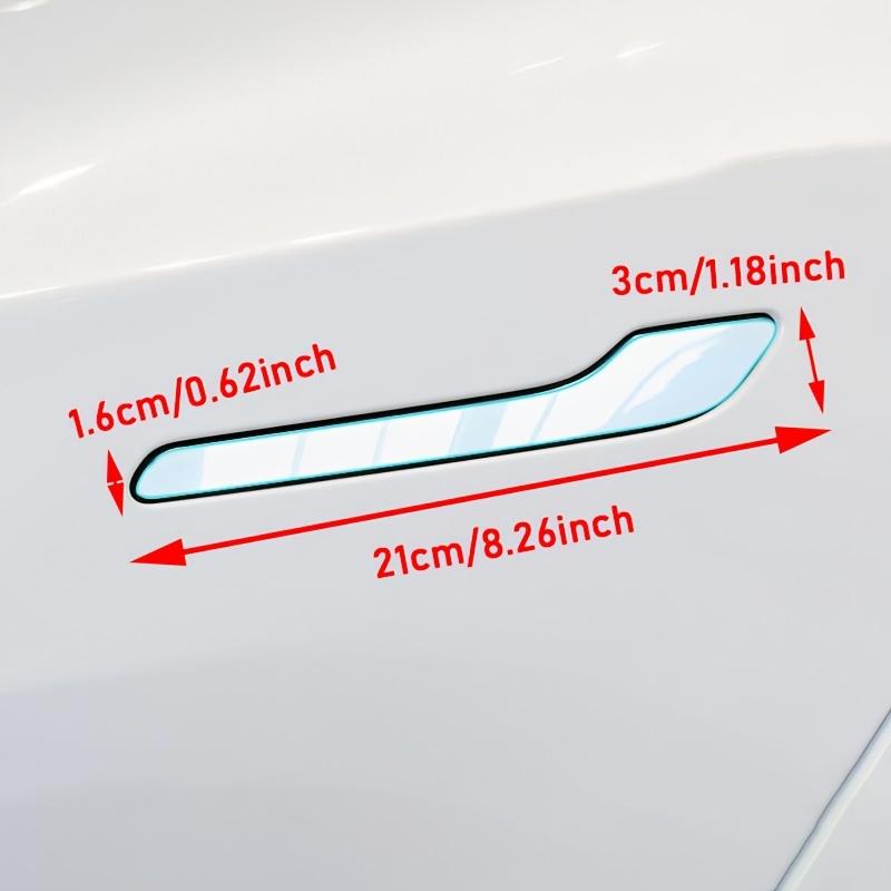 4 шт. защитных пленок премиум-класса для дверных ручек Tesla Model 3/Y. Легко устанавливаются, аксессуар для улучшения внешнего вида правой стороны автомобиля, надежная защита лакокрасочного покрытия.