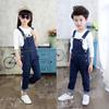 Kids Denim Overalls Teenagers Spring Jeans Girls Pocket Jumpsuit Children Boys Pants