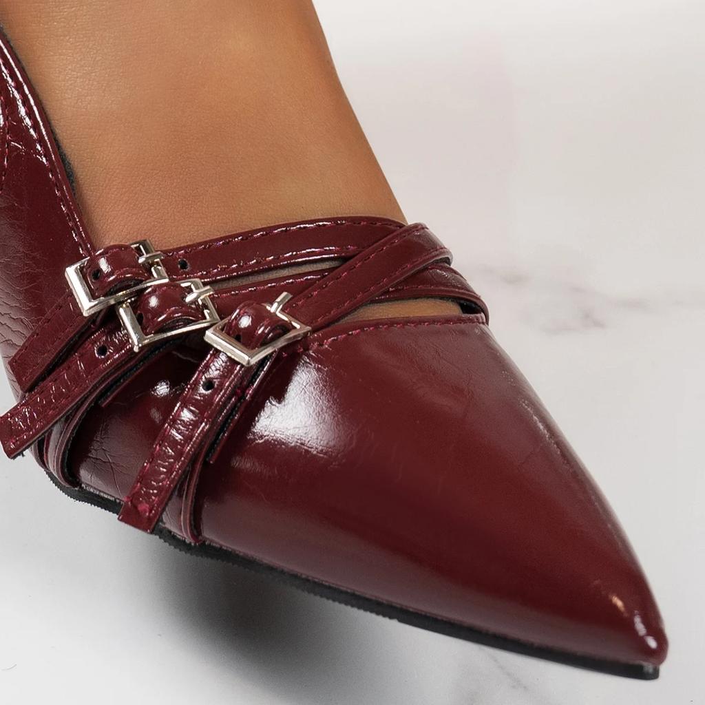 2025 Новые Летние Женские Туфли Лакированная Кожа Слипоны Остроносые Сандалии С Пряжкой Слингбэки Каблуки Лодочки Sandalias