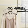 10PCS Clothes Hanger Durable Hanger ABS Plastic Heart Pattern Coat Hanger for Adult Children Clothing Hanging Supplies