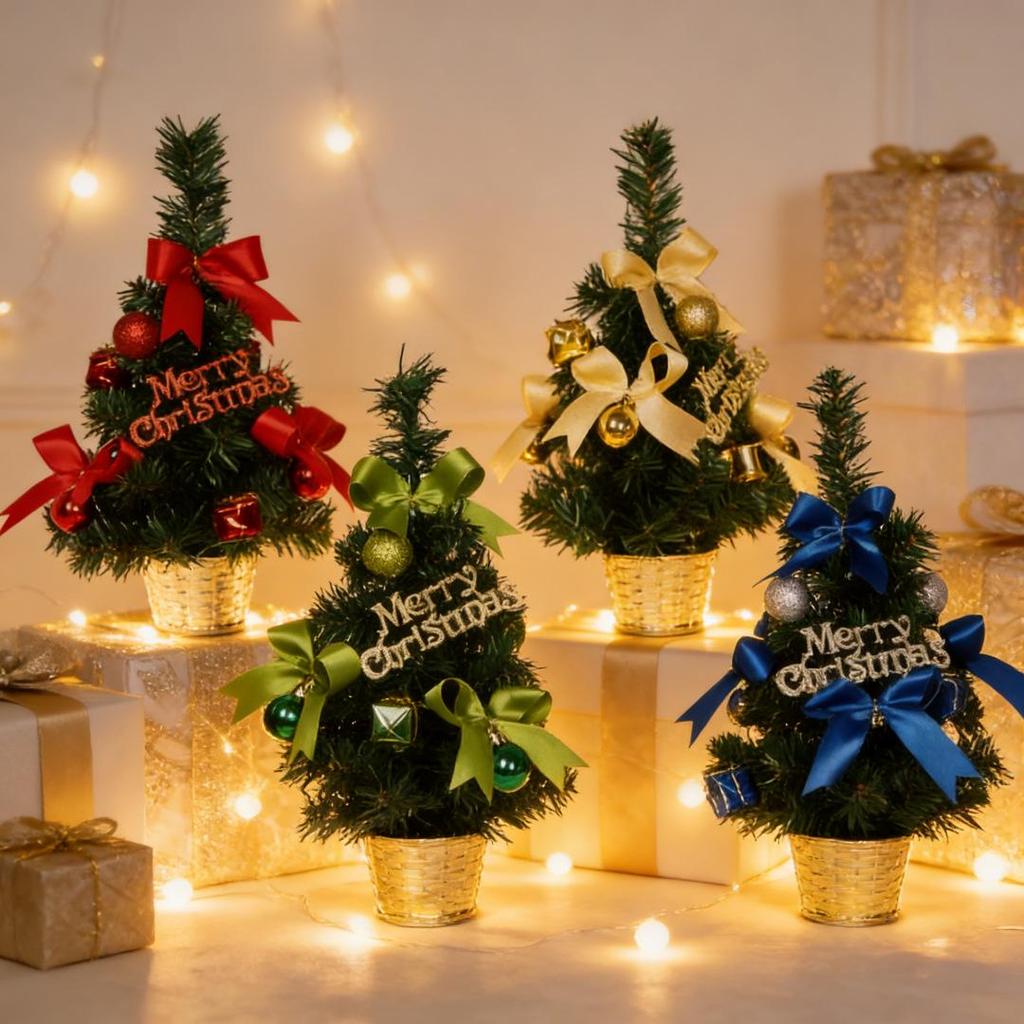 30cm Mini Christmas Tree Ornament – Decorative Holiday Desktop Decor
