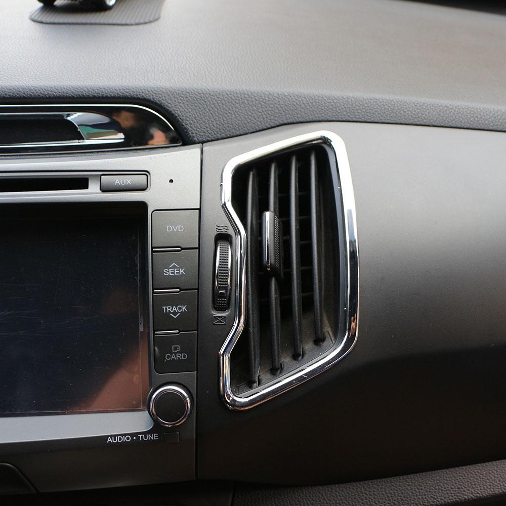 Color My Life 6 шт., автомобильная декоративная наклейка на вентиляционное отверстие, наклейка на розетку кондиционера, наклейки для Kia Sportage R 2012 2013 2014