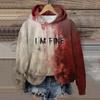 Unisex Hoodie Bloodstain Print Halloween Haunted House Cosplay Top Drawstring Hooded Pocket Long Sleeves Loose Hoodie