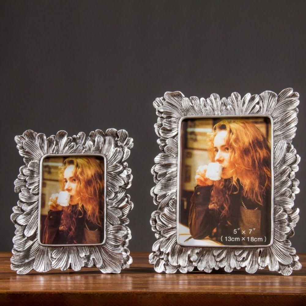 Антикварный держатель для фото, легкая фоторамка, украшения, рамки для фотографий в виде листьев, гостиная